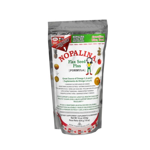 Nopalina 아마씨 플러스 분말 16oz/ Nopalina Flax Seed Plus Dietary Supplement Powder