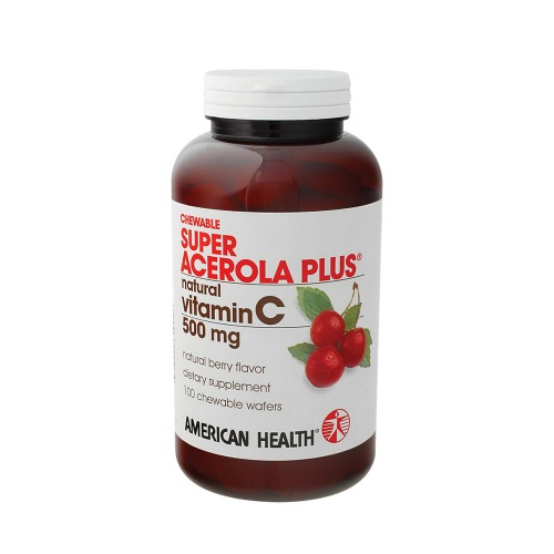 아메리칸 헬스 슈퍼 아세롤라 플러스 천연 비타민 C 츄어블 베리 500mg - 50ct / American Health Super Acerola Plus® Natural Vitamin C Chewable Berry -- 500 mg - 50ct