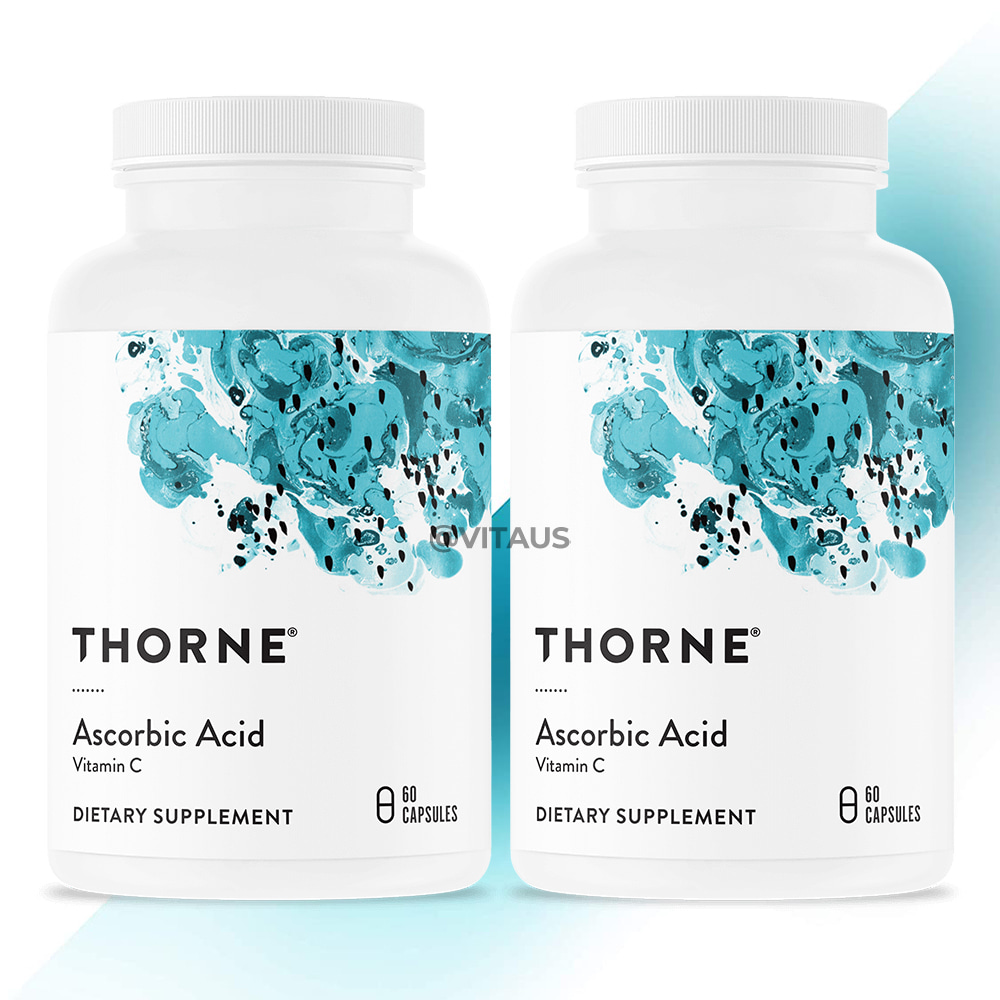 쏜리서치 아스코르브산 비타민C Thorne Ascorbic Acid 60캡슐 2병